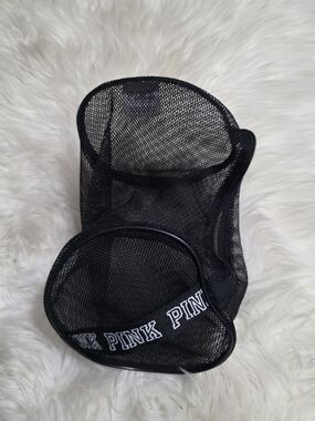 PINK Black Mesh Laundry/Accessory Bag